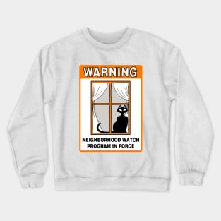 Neighborhood Watch Cat mid century cute Crewneck Sweatshirt